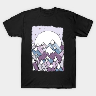 Winter forest and hills T-Shirt